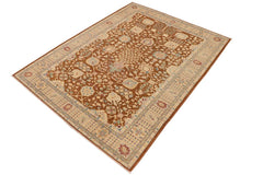 handmade Traditional Kafkaz Brown Beige Hand Knotted RECTANGLE 100% WOOL area rug 9X12