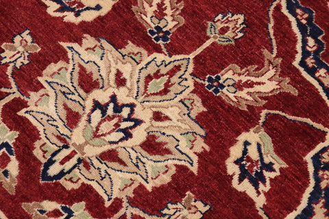 handmade Traditional Kafkaz Red Blue Hand Knotted RECTANGLE 100% WOOL area rug 11x14