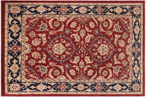 handmade Traditional Kafkaz Red Blue Hand Knotted RECTANGLE 100% WOOL area rug 11x14
