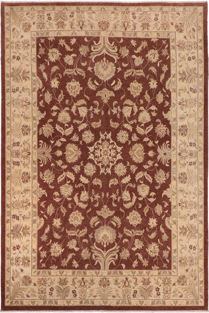 handmade Traditional Kafkaz Brown Tan Hand Knotted RECTANGLE 100% WOOL area rug 10X14