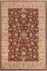 handmade Traditional Kafkaz Brown Tan Hand Knotted RECTANGLE 100% WOOL area rug 10X14