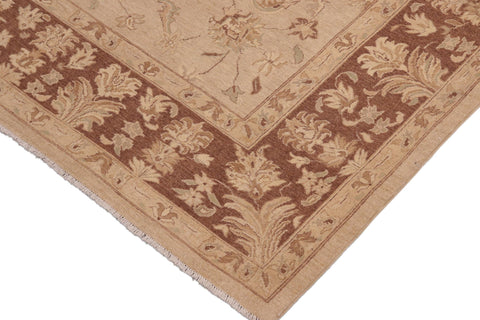 handmade Traditional Kafkaz Tan Brown Hand Knotted RECTANGLE 100% WOOL area rug 10x14