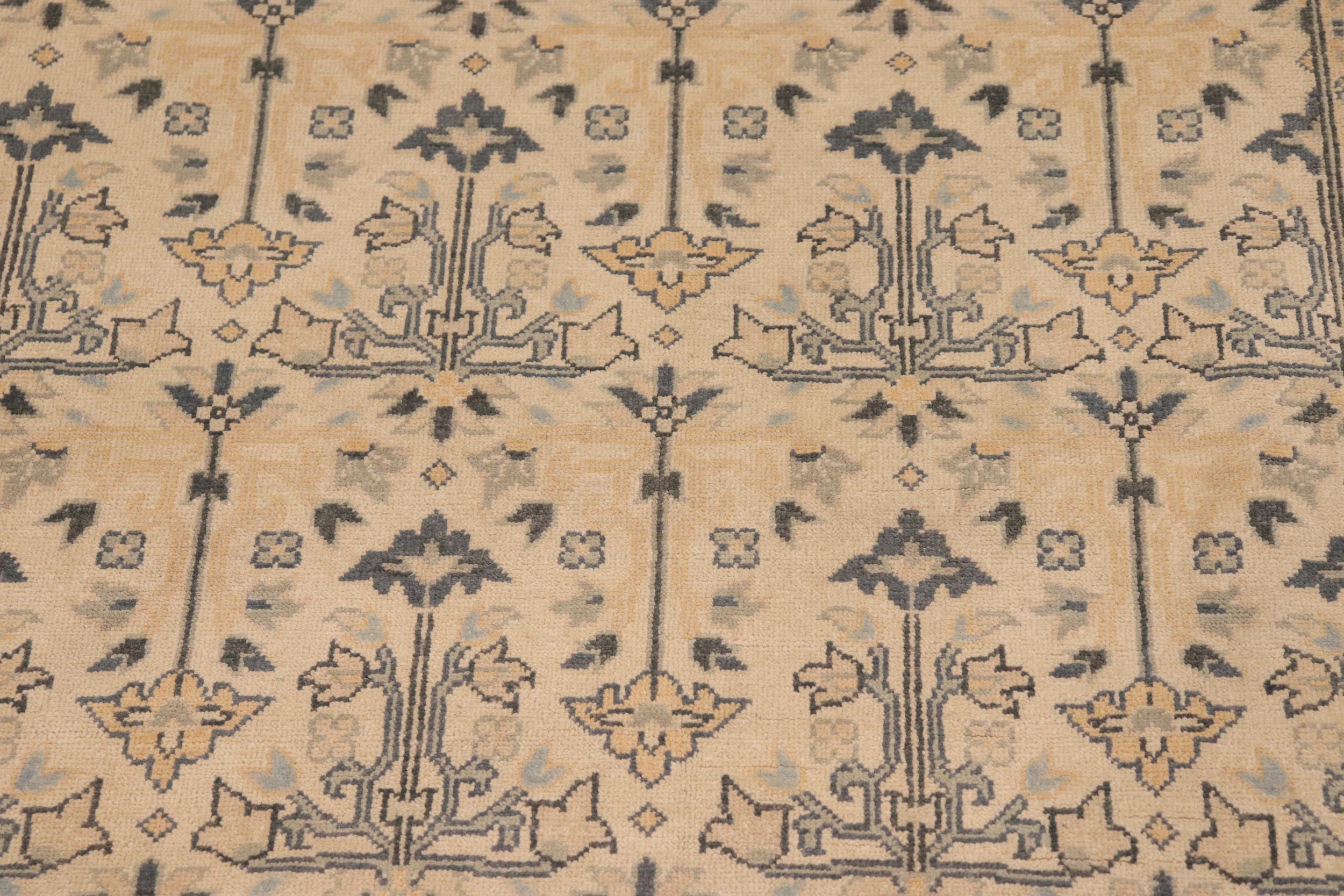 handmade Traditional Kafkaz Beige Gold Hand Knotted RECTANGLE 100% WOOL area rug 10x14