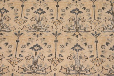 handmade Traditional Kafkaz Beige Gold Hand Knotted RECTANGLE 100% WOOL area rug 10x14