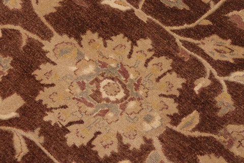 handmade Traditional Kafkaz Brown Beige Hand Knotted RECTANGLE 100% WOOL area rug 9x11