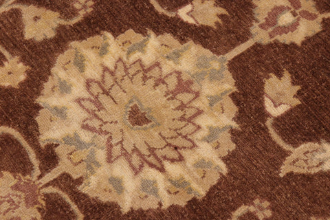 handmade Traditional Kafkaz Brown Beige Hand Knotted RECTANGLE 100% WOOL area rug 9x11