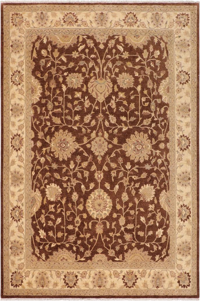 handmade Traditional Kafkaz Brown Beige Hand Knotted RECTANGLE 100% WOOL area rug 9X11