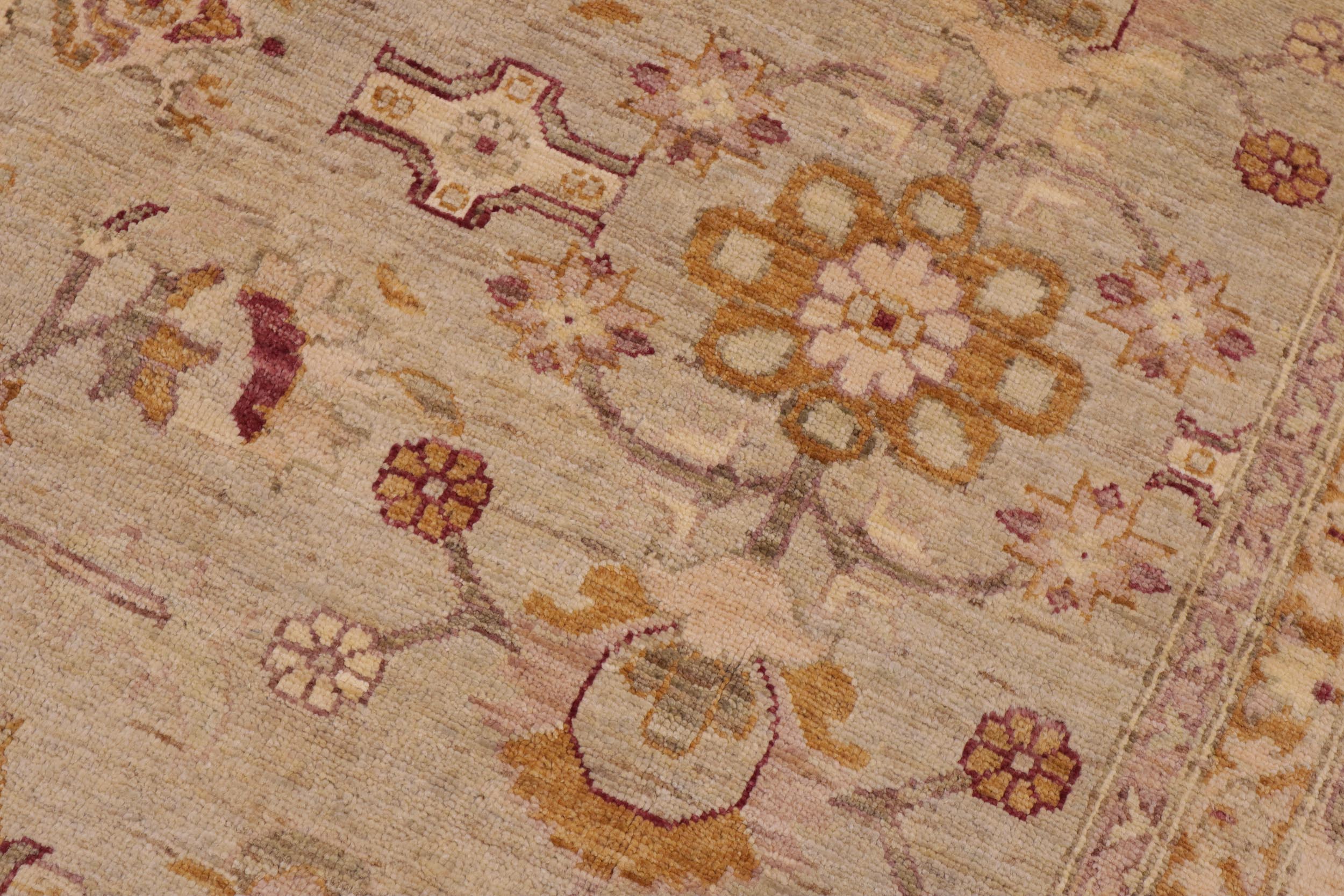 handmade Transitional Kafkaz Lt. Green Beige Hand Knotted RECTANGLE 100% WOOL area rug 9' x 12'