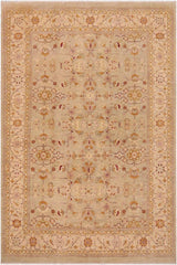 handmade Traditional Kafkaz Lt. Green Beige Hand Knotted RECTANGLE 100% WOOL area rug 9X12