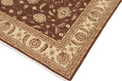 handmade Traditional Kafkaz Brown Beige Hand Knotted RECTANGLE 100% WOOL area rug 9X12