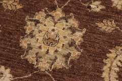 handmade Traditional Kafkaz Brown Beige Hand Knotted RECTANGLE 100% WOOL area rug 9X12