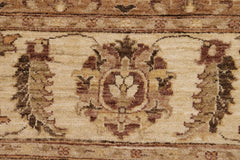 handmade Traditional Kafkaz Brown Beige Hand Knotted RECTANGLE 100% WOOL area rug 9X12
