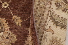 handmade Traditional Kafkaz Brown Beige Hand Knotted RECTANGLE 100% WOOL area rug 9X12