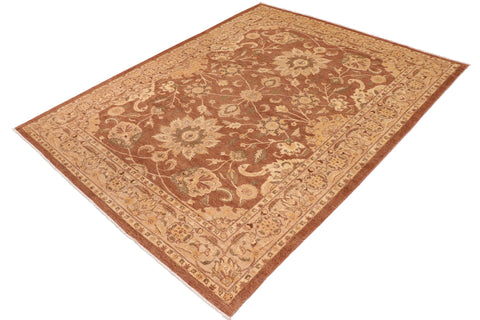 handmade Traditional Kafkaz Brown Dark Tan Hand Knotted RECTANGLE 100% WOOL area rug 10x13