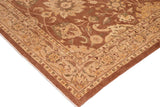 handmade Traditional Lahore Brown Dark Tan Hand Knotted RECTANGLE 100% WOOL area rug 10 x 13