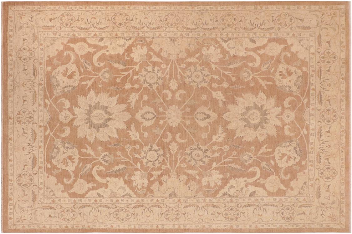 handmade Traditional Kafkaz Brown Tan Hand Knotted RECTANGLE 100% WOOL area rug 10X14