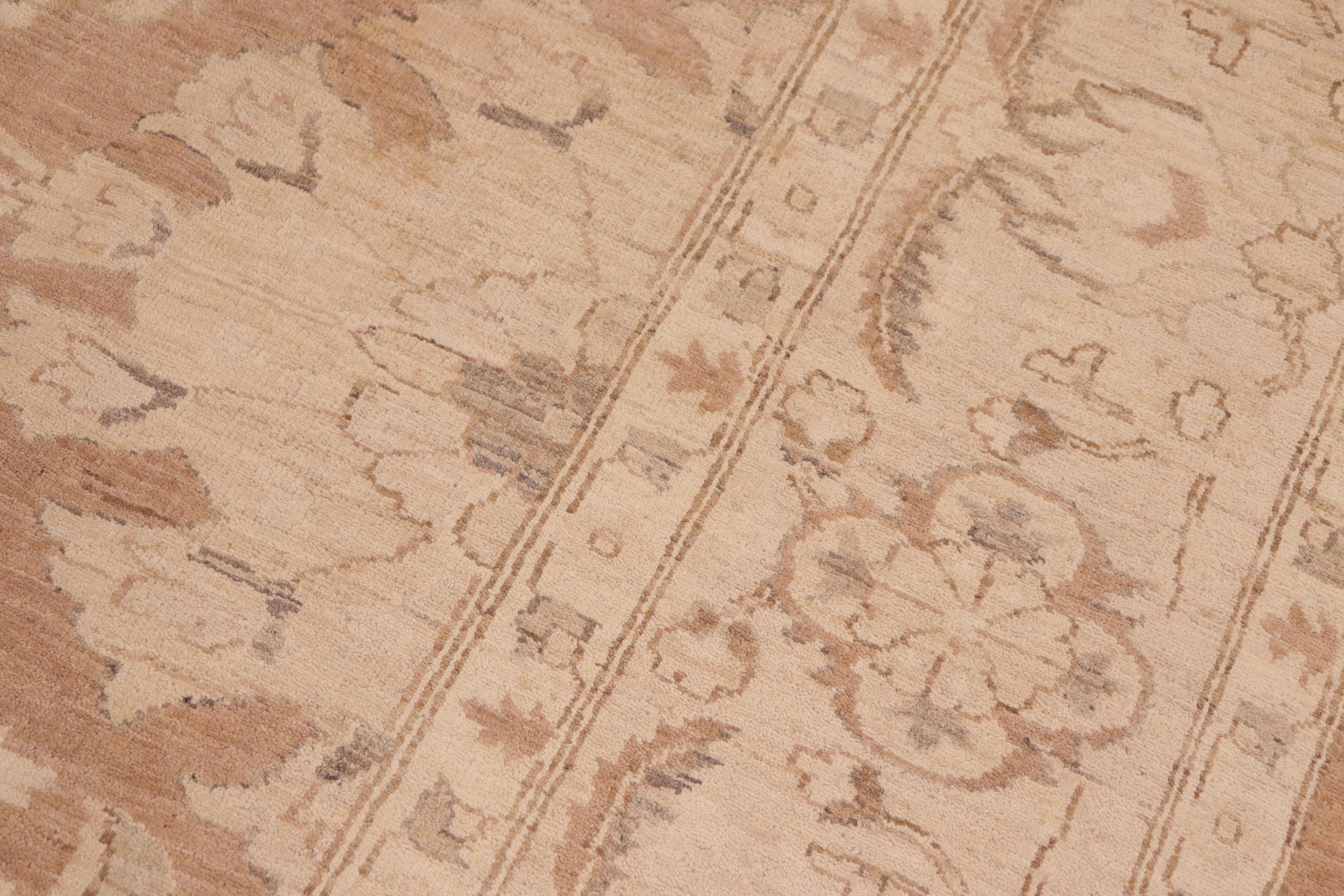 handmade Traditional Kafkaz Brown Tan Hand Knotted RECTANGLE 100% WOOL area rug 10x14