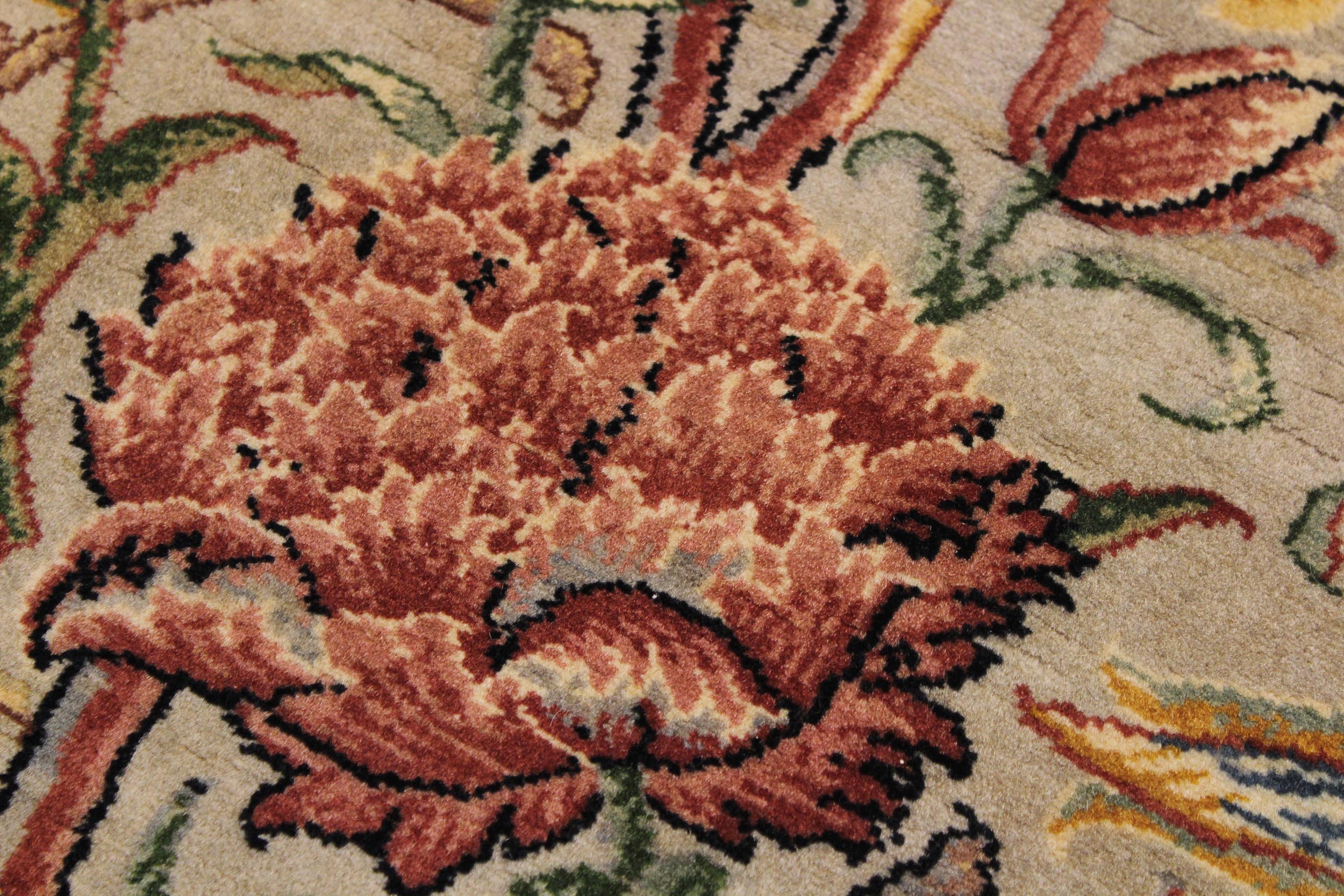 handmade Traditional Kamal Gray Black Hand Knotted RUNNER 100% WOOL area rug 3' x 8'