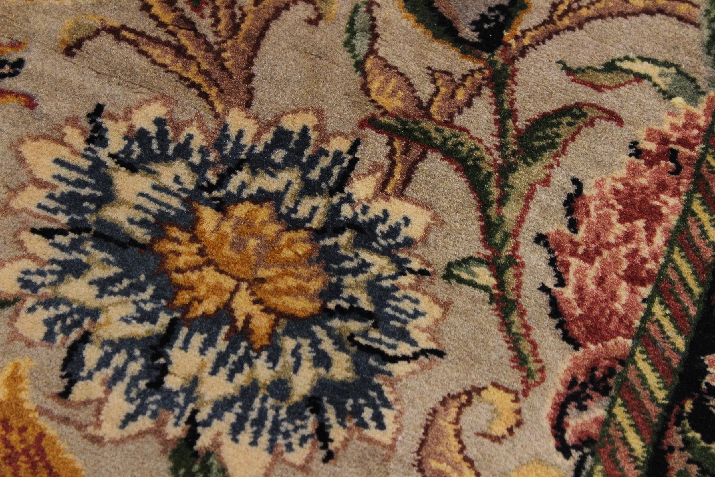 handmade Traditional Kamal Gray Black Hand Knotted RUNNER 100% WOOL area rug 3' x 8'