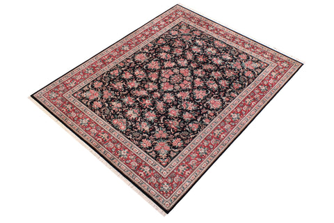 handmade Traditional Sarook Black Red Hand Knotted RECTANGLE 100% WOOL area rug 9x12