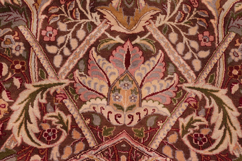 handmade Transitional William Brown Ivory Hand Knotted RECTANGLE 100% WOOL area rug 9x12