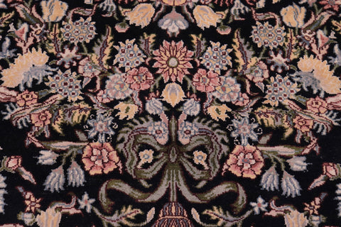 handmade Traditional Tamour Black Black Hand Knotted RECTANGLE 100% WOOL area rug 9x12