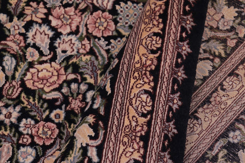 handmade Traditional Tamour Black Black Hand Knotted RECTANGLE 100% WOOL area rug 9x12