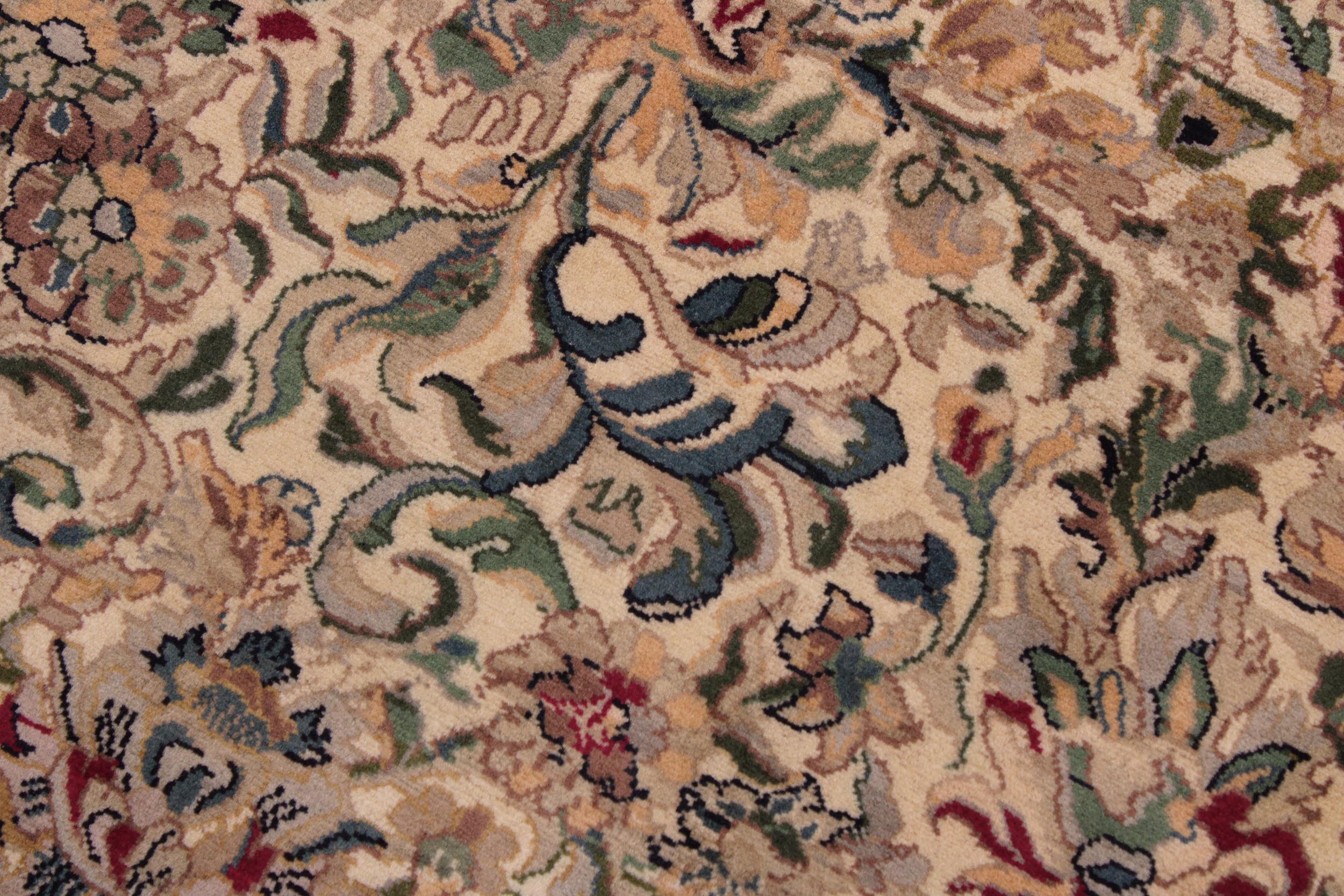 handmade Traditional Sukhan Ivory Black Hand Knotted RECTANGLE 100% WOOL area rug 9x12