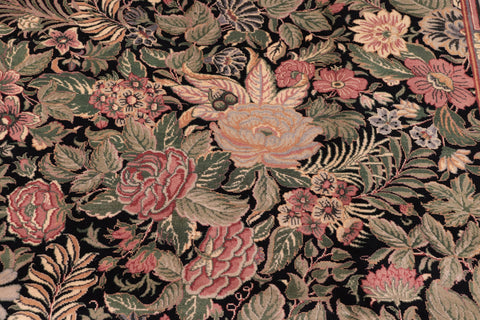 handmade Transitional Basarabian Black Black Hand Knotted RECTANGLE 100% WOOL area rug 9x12