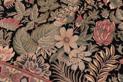 handmade Transitional Basarabian Black Black Hand Knotted RECTANGLE 100% WOOL area rug 9x12