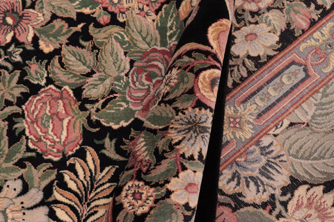 handmade Transitional Basarabian Black Black Hand Knotted RECTANGLE 100% WOOL area rug 9x12