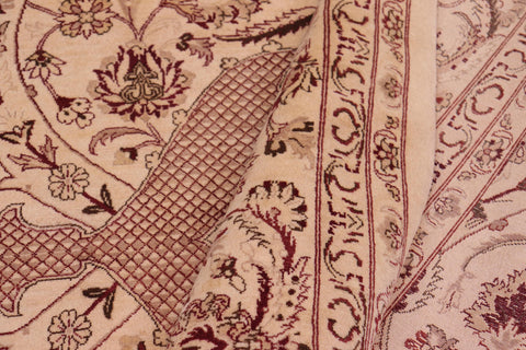 handmade Traditional Agra Beige Red Hand Knotted RECTANGLE 100% WOOL area rug 9x12