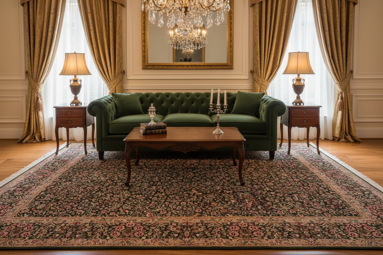 handmade Transitional Gulshan Green Lt. Green Hand Knotted RECTANGLE 100% WOOL area rug 9x12