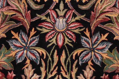 handmade Transitional Internation Black Black Hand Knotted RECTANGLE 100% WOOL area rug 9x12