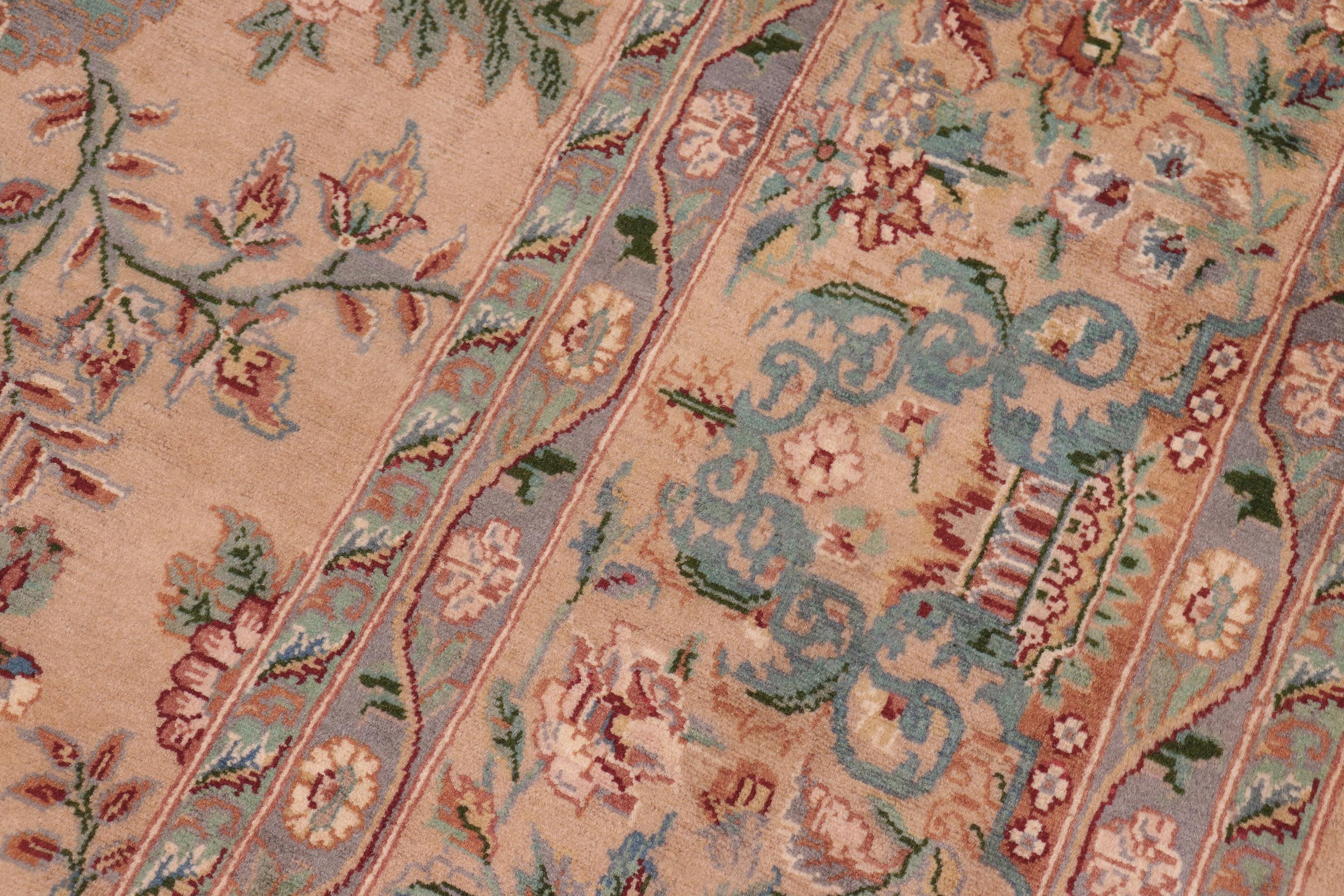 handmade Transitional Pupo Tan Tan Hand Knotted RECTANGLE 100% WOOL area rug 9x12