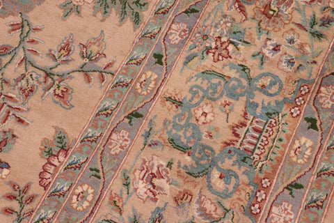 handmade Transitional Pupo Tan Tan Hand Knotted RECTANGLE 100% WOOL area rug 9x12
