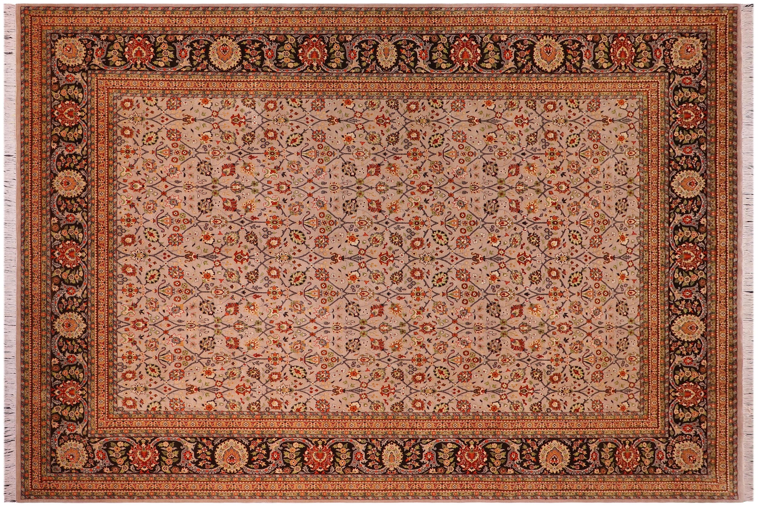 handmade Transitional  Lt. Gray Brown Hand Knotted RECTANGLE 100% WOOL area rug 9x12