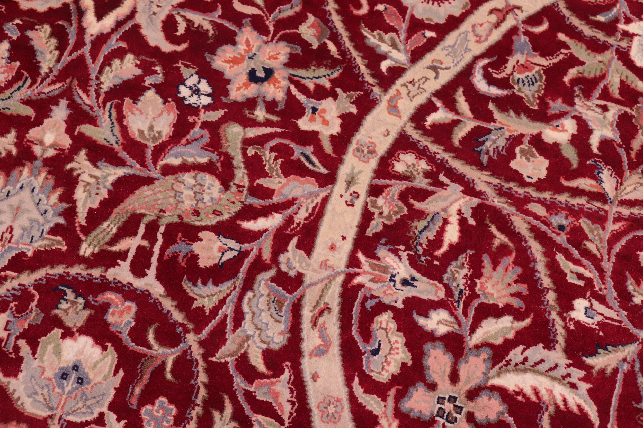 handmade Transitional Arshad Red Red Hand Knotted RECTANGLE 100% WOOL area rug 9x12