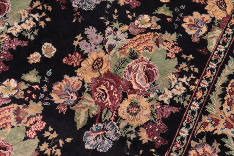 handmade Transitional Gulshan Black Black Hand Knotted RECTANGLE 100% WOOL area rug 9x12