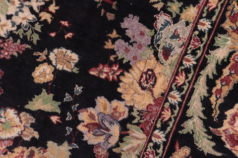 handmade Transitional Gulshan Black Black Hand Knotted RECTANGLE 100% WOOL area rug 9x12