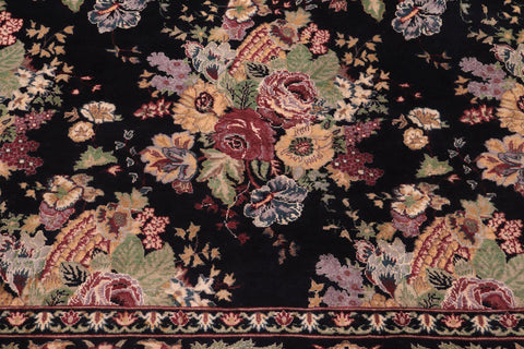 handmade Transitional Gulshan Black Black Hand Knotted RECTANGLE 100% WOOL area rug 9x12