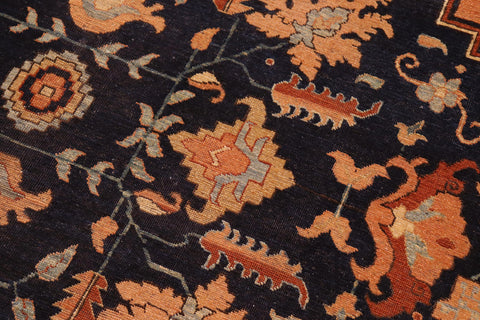 handmade Traditional Antique Rust Blue Hand Knotted RECTANGLE 100% WOOL area rug 8' x 11'