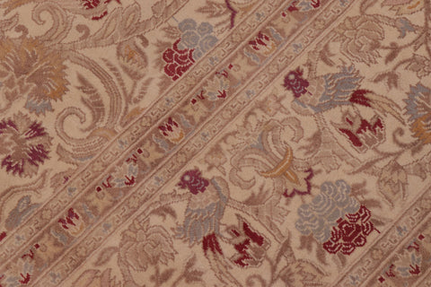 handmade Transitional Sayra Beige Red Hand Knotted RECTANGLE 100% WOOL area rug 8x10