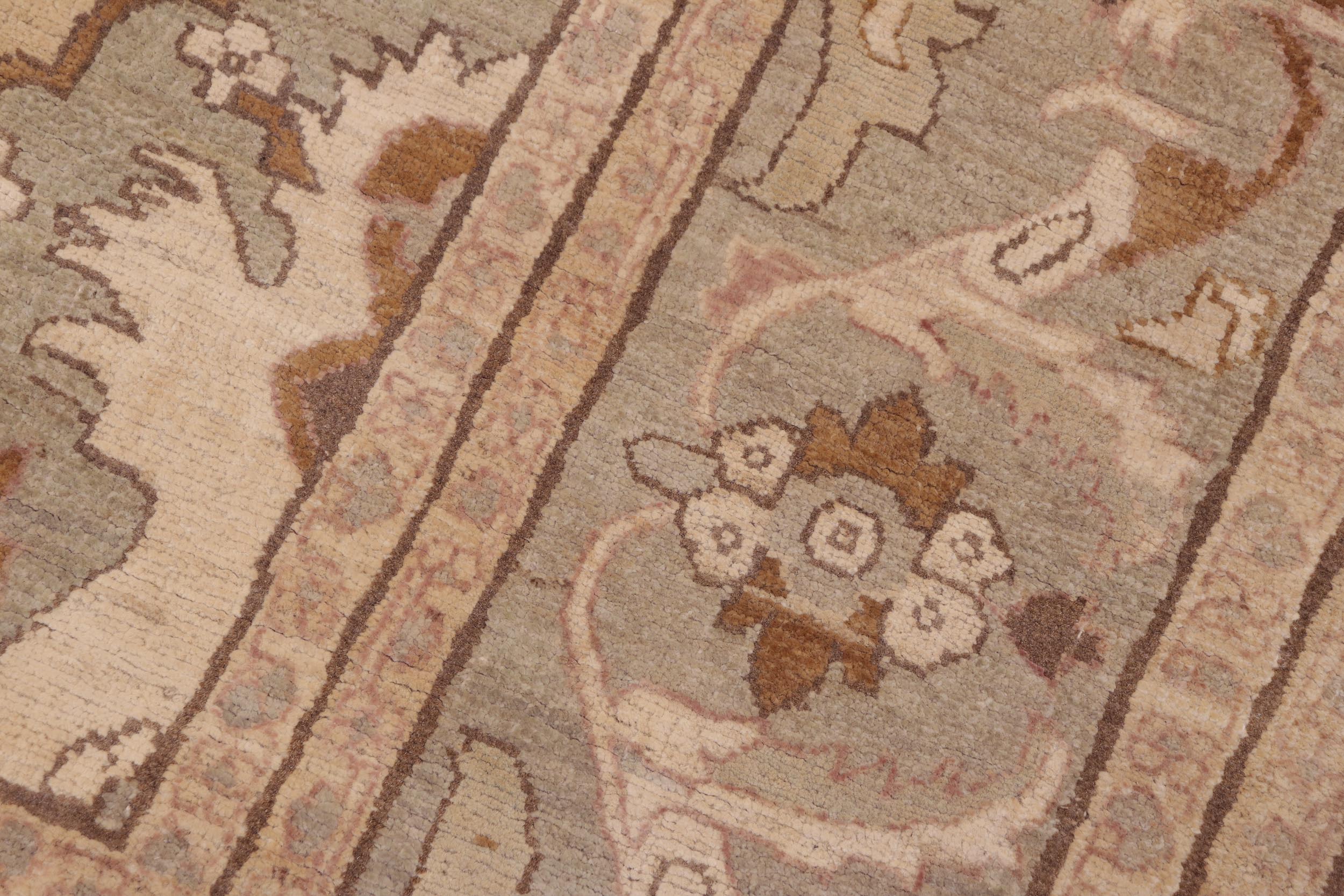 handmade Traditional Kafkaz Tan Green Hand Knotted RECTANGLE 100% WOOL area rug 8x10