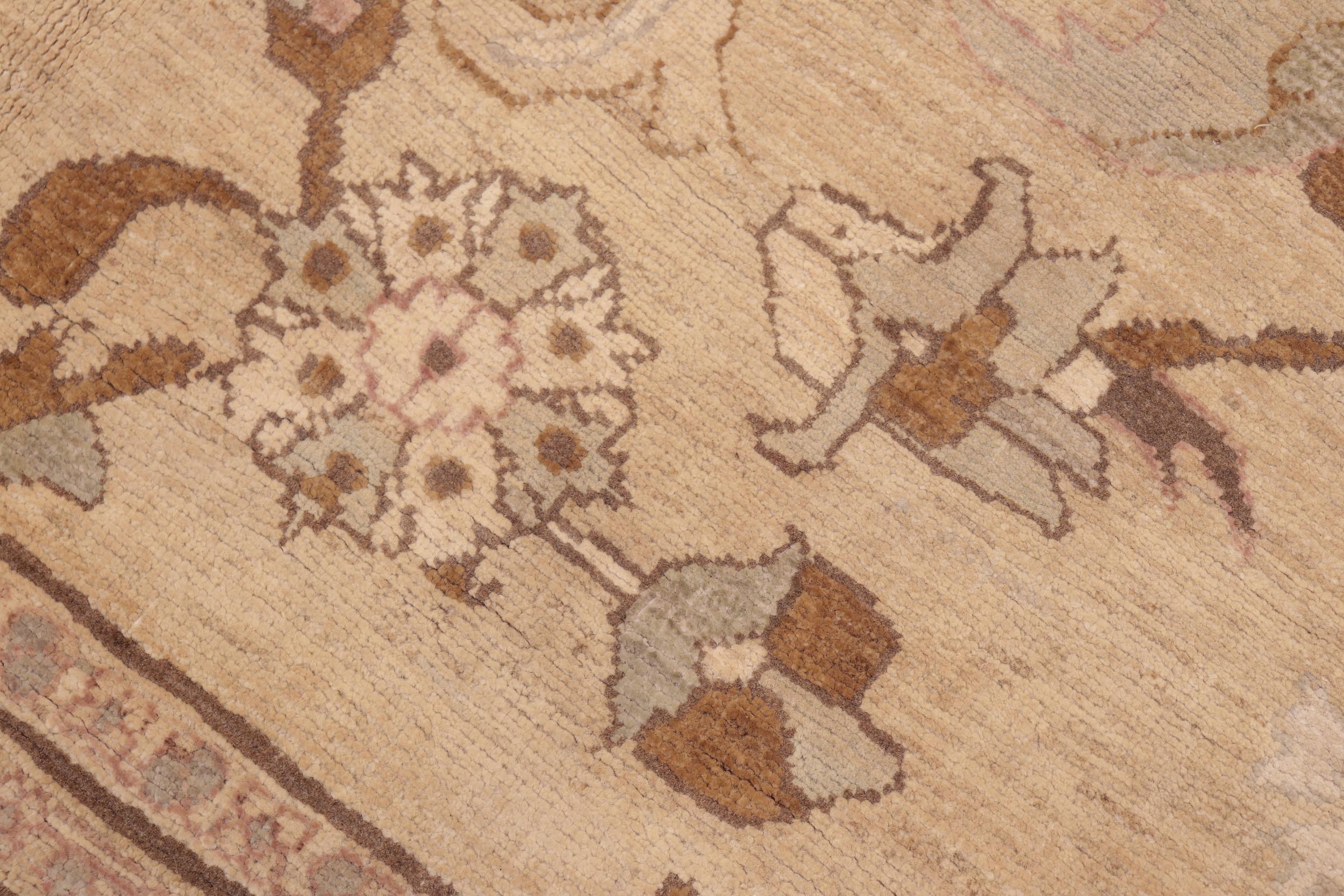 handmade Traditional Kafkaz Tan Green Hand Knotted RECTANGLE 100% WOOL area rug 8x10