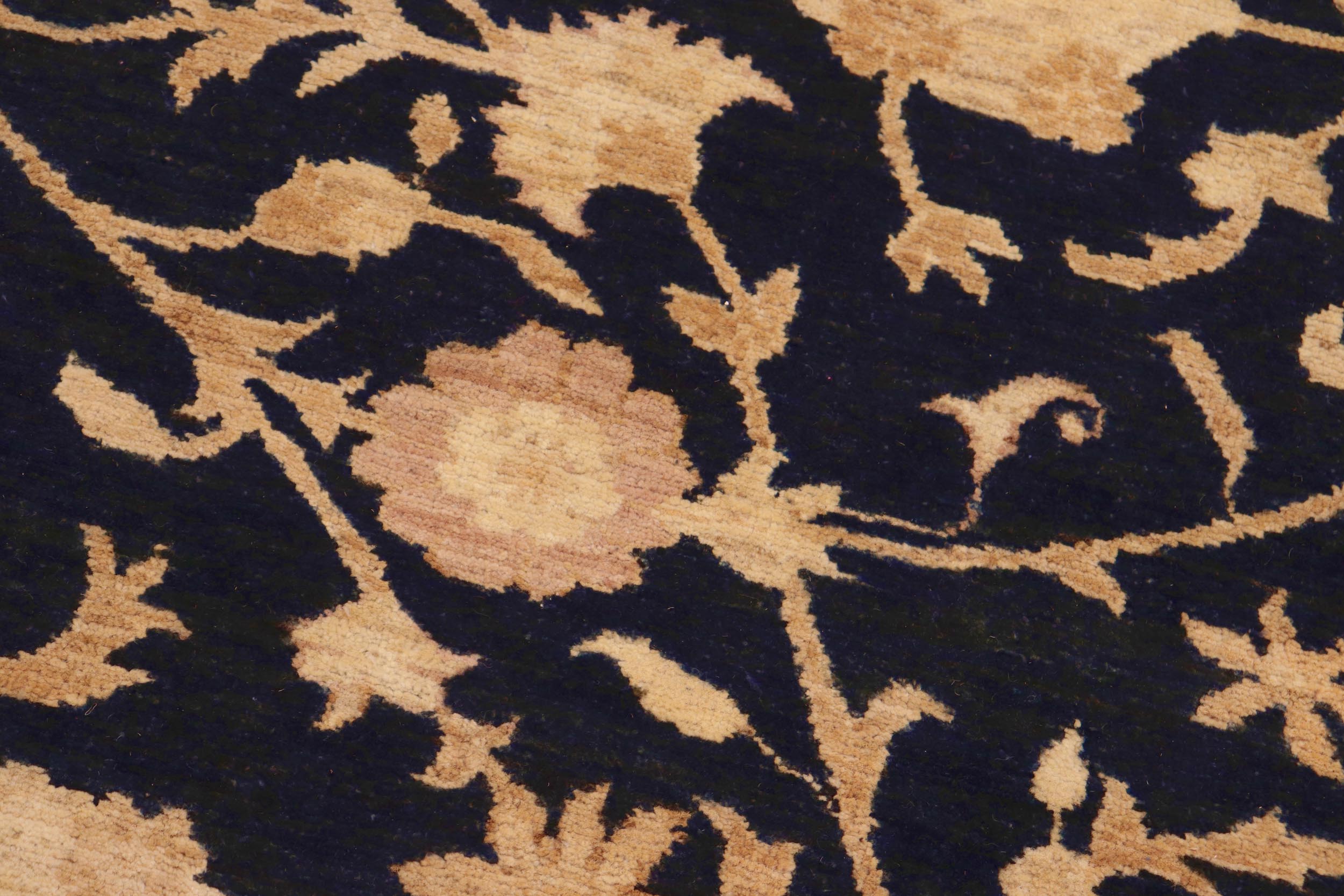handmade Traditional Kafkaz Drk. Blue Beige Hand Knotted RECTANGLE 100% WOOL area rug 8x9