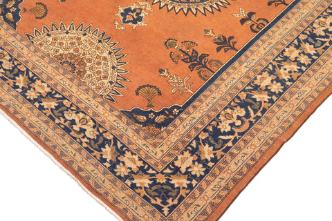 handmade Traditional Kafkaz Rust Blue Hand Knotted RECTANGLE 100% WOOL area rug 8' x 10'
