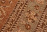 handmade Traditional Kafkaz Lt. Brown Lt. Green Hand Knotted RECTANGLE 100% WOOL area rug 8 x 10