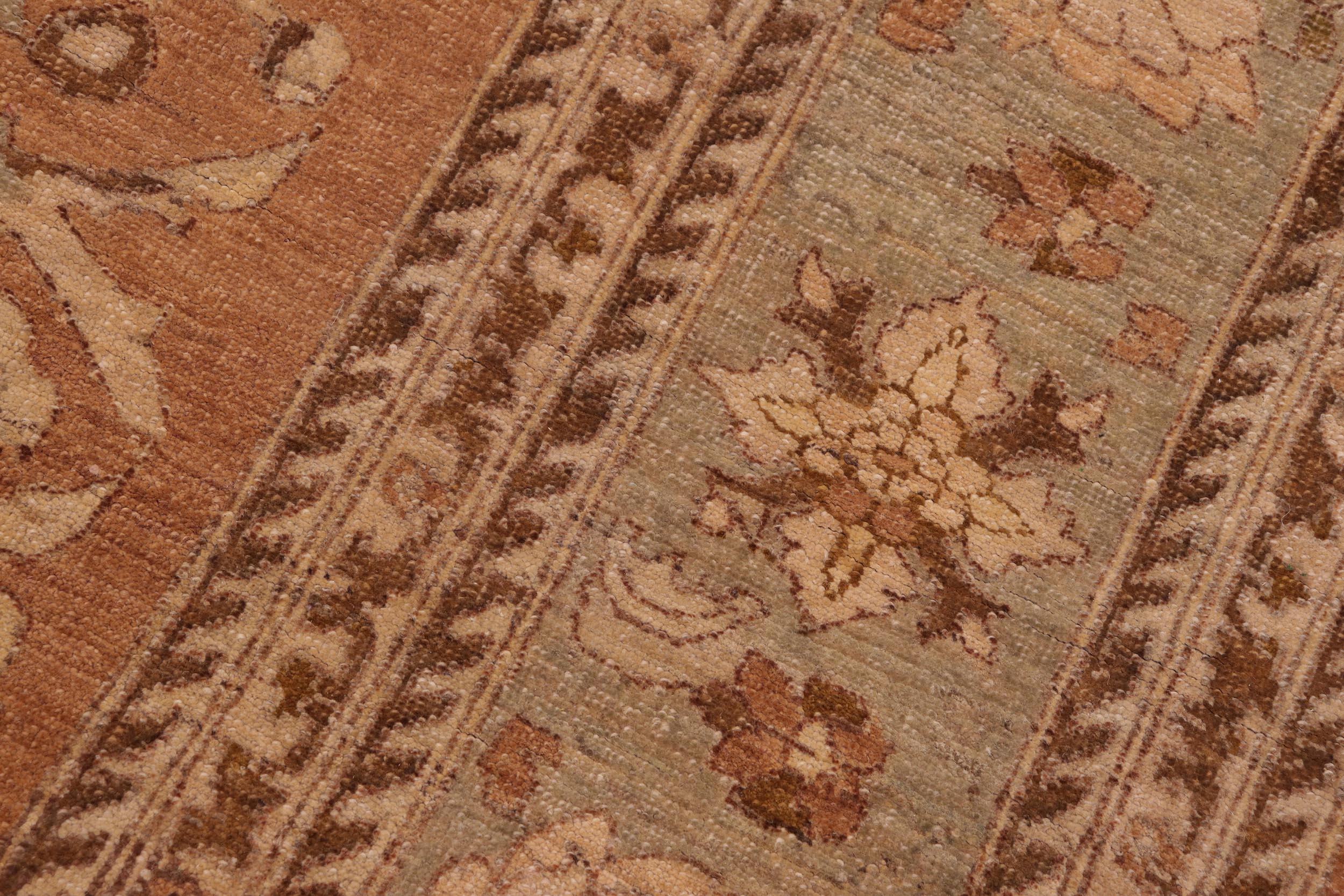 handmade Traditional Kafkaz Lt. Brown Lt. Green Hand Knotted RECTANGLE 100% WOOL area rug 8x10
