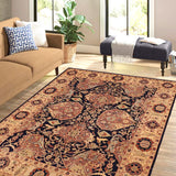 handmade Traditional Kafkaz Blue Tan Hand Knotted RECTANGLE 100% WOOL area rug 8 x 10